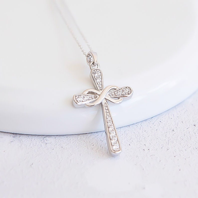 infinity cross pendant