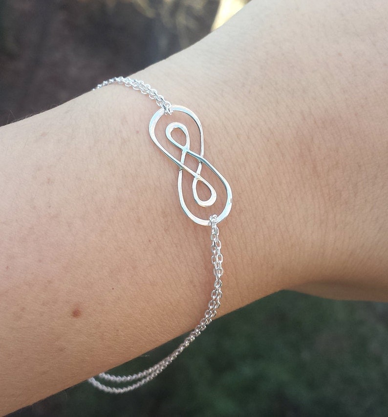 dainty double infinity bracelet