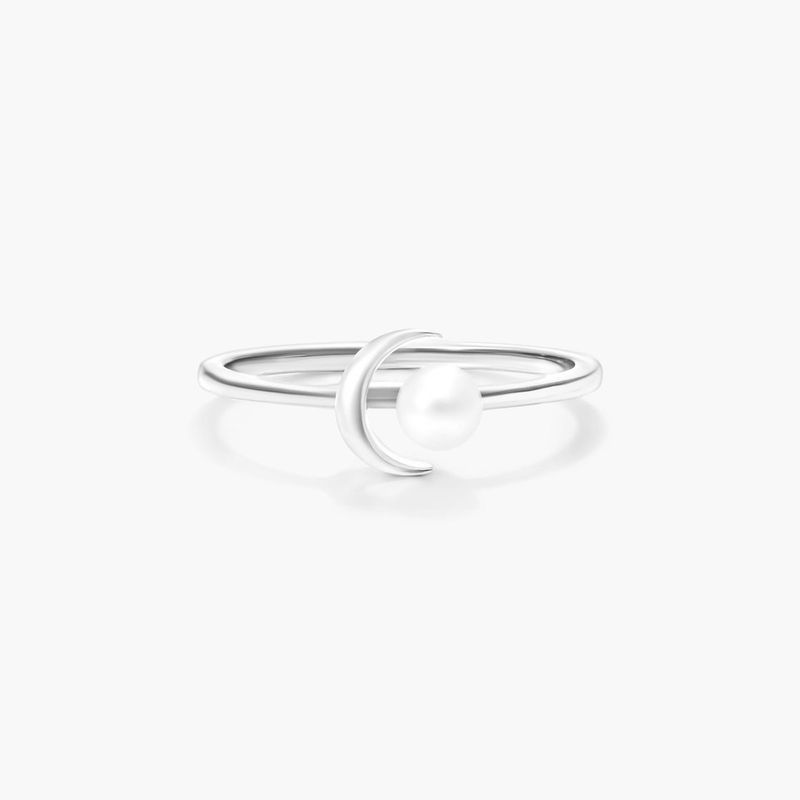 Freshwater Pearl Crescent Ring