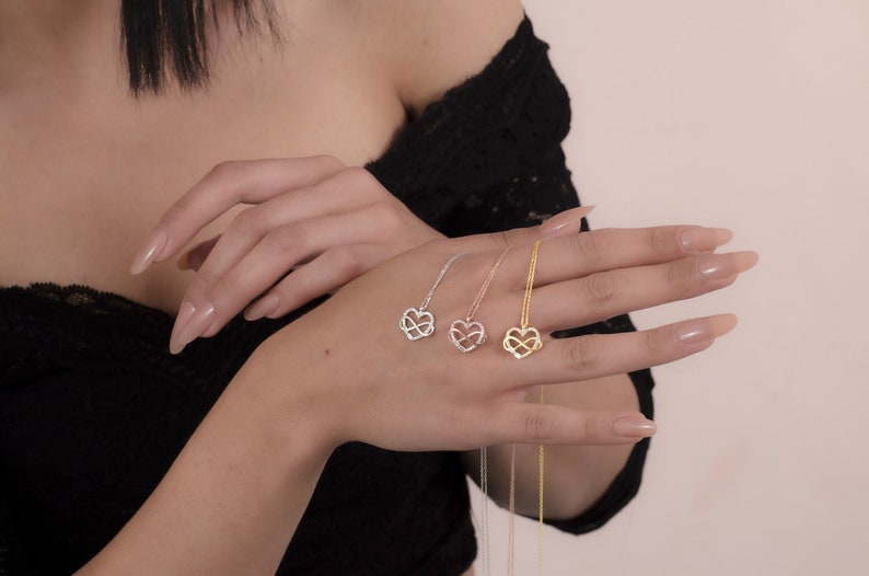 heart infinity necklaces