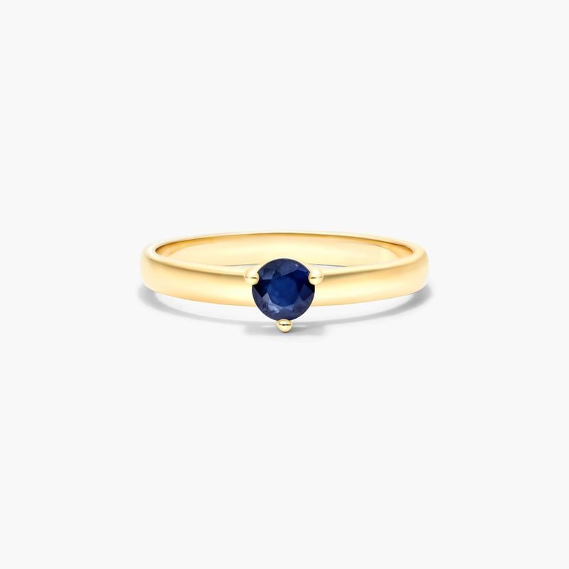 Sapphire Solitaire Ring