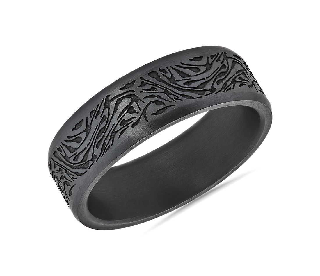 Mokume Pattern Wedding Ring