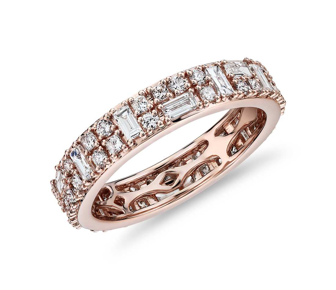 14k rose gold wedding band