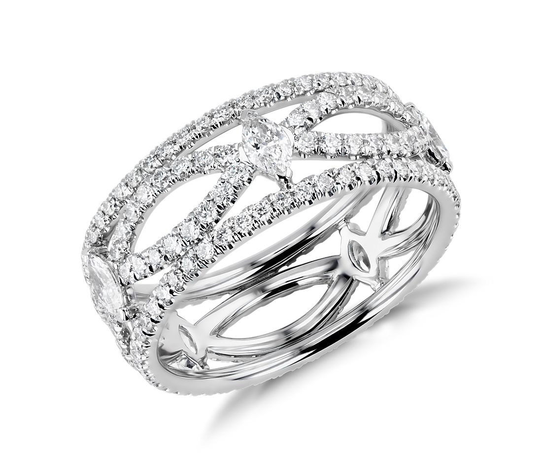 Blue Nile Studio Open Marquise Diamond Eternity Ring