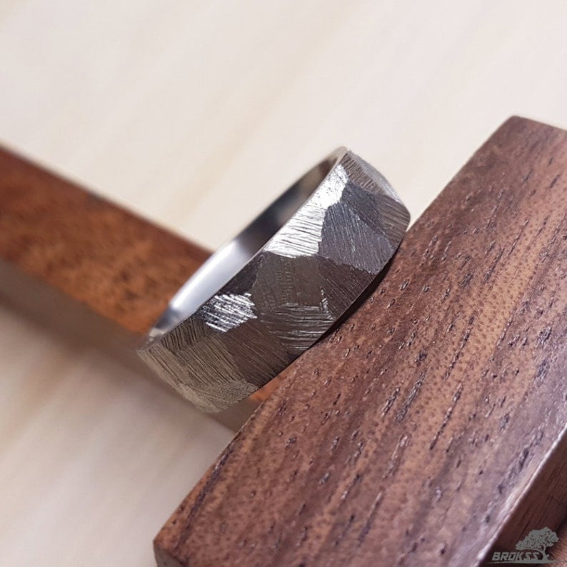 Faceted Titanium Ring