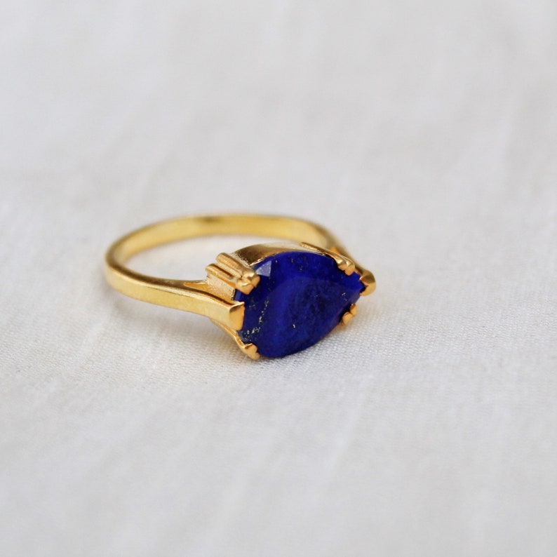 Lapis Lazuli Gold Plated Ring