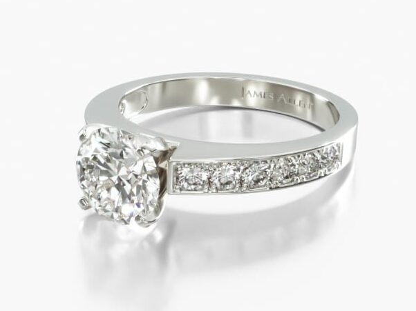 5.00 carat pave engagement ring