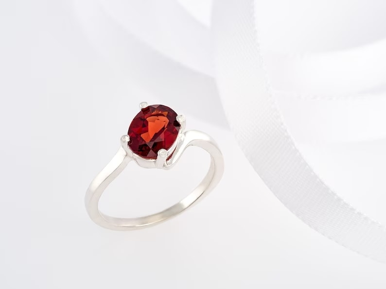 almandine garnet ring