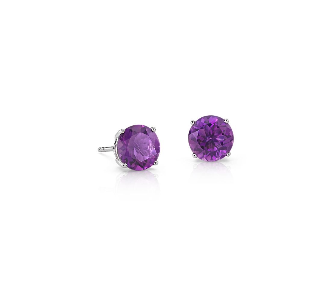 amethyst studs