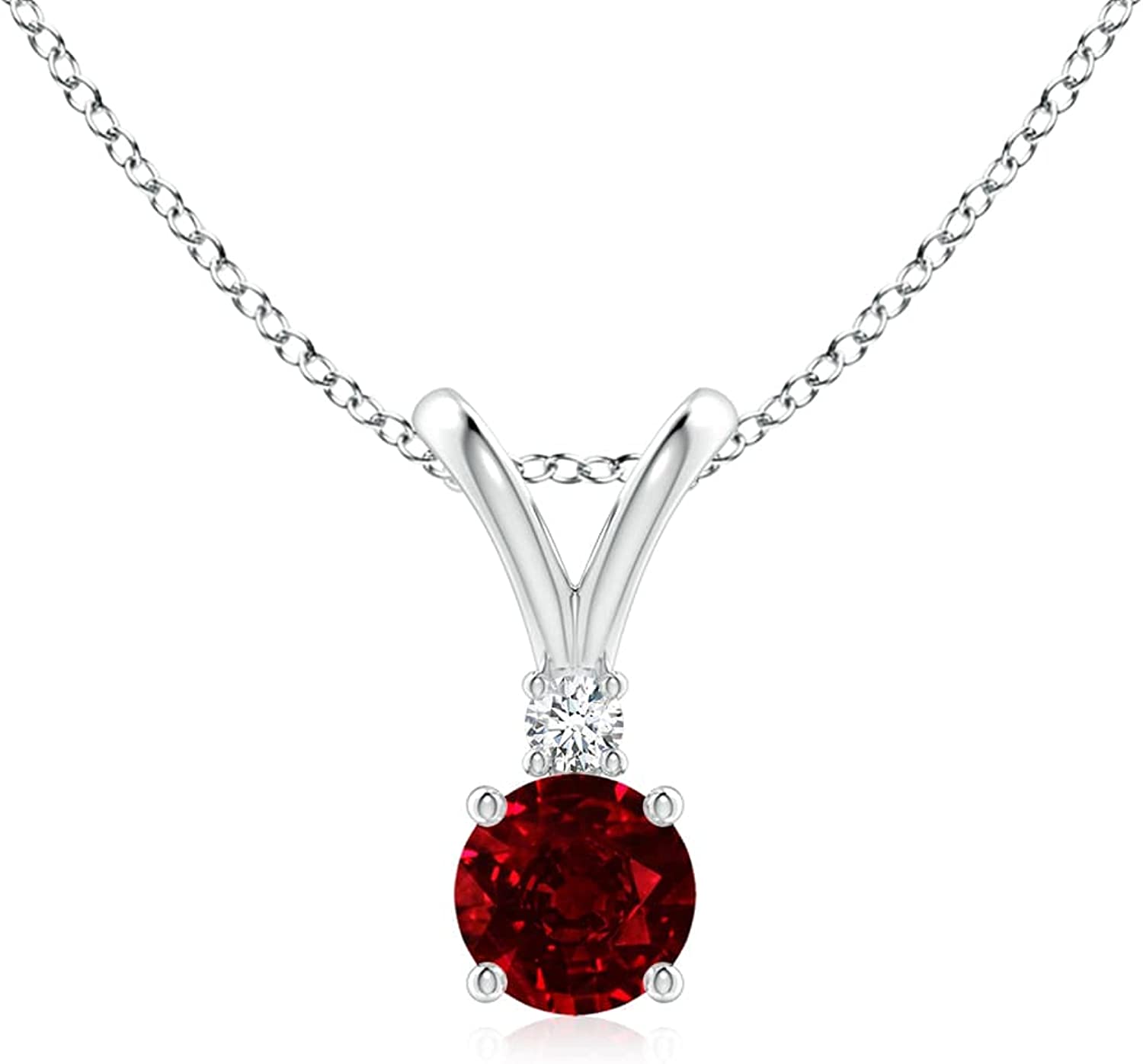 ruby ring in white gold
