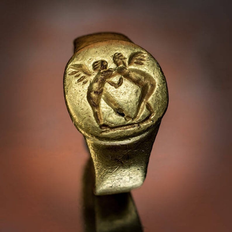 antique Greek gold wedding band