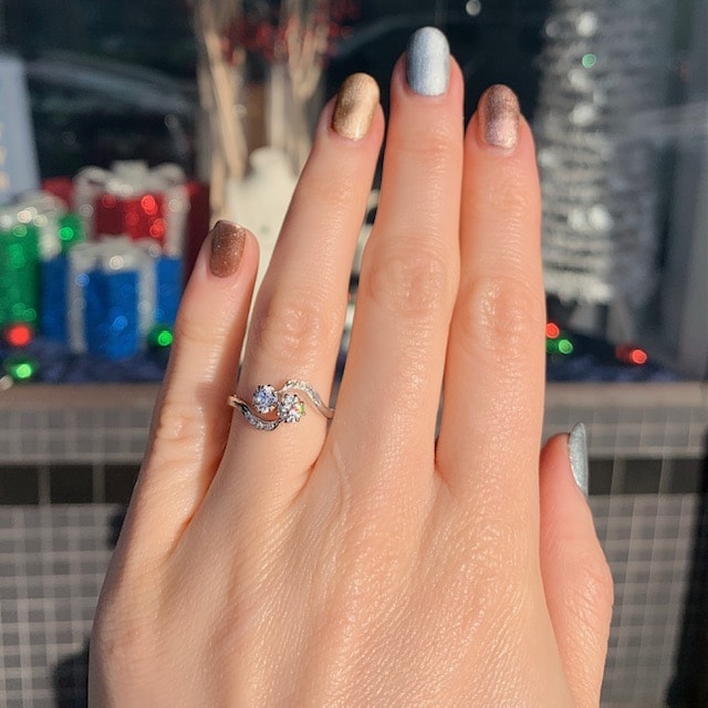 antique old european cut diamond engagement ring