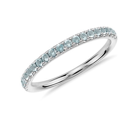 Blue aquamarine ring