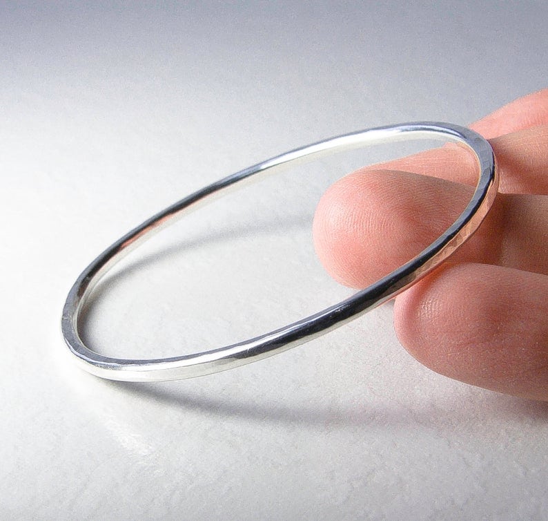 Argentium silver bangle