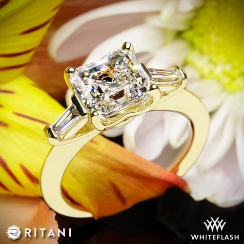 diamond in yellow gold setting