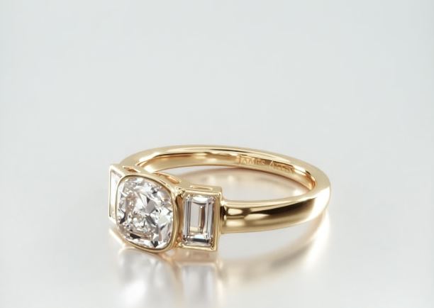 Bezel setting engagement ring