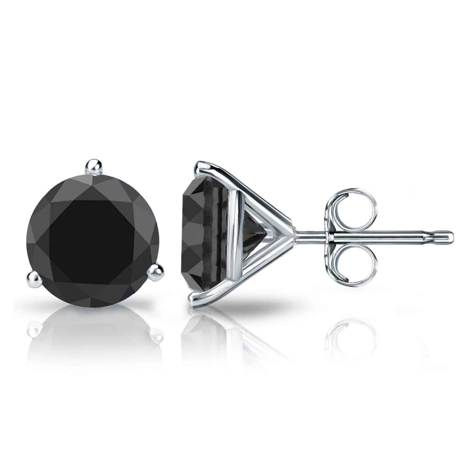 black diamond martini studs
