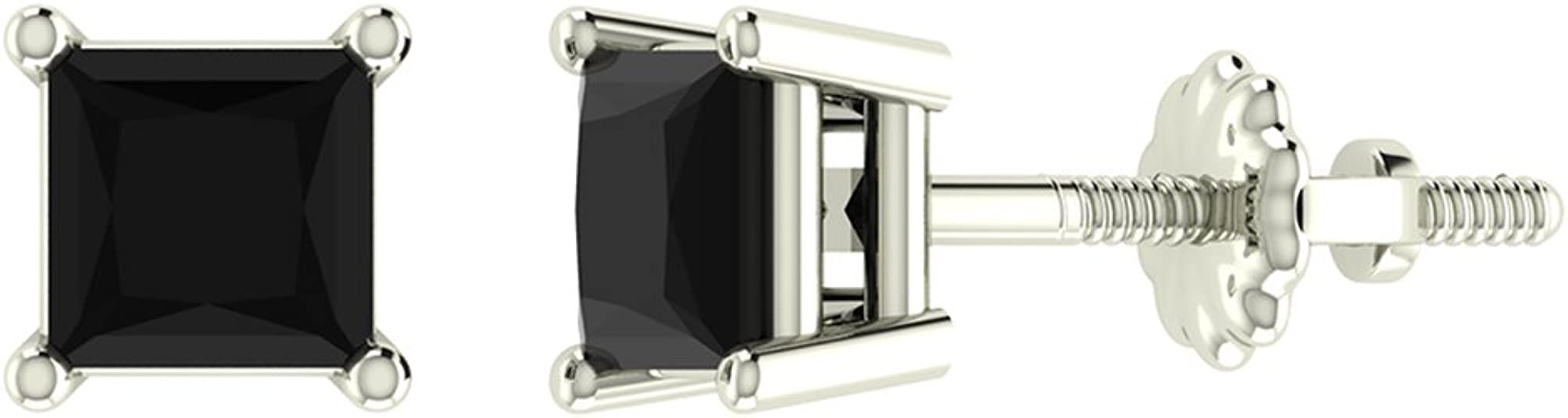 black diamond stud earrings for men