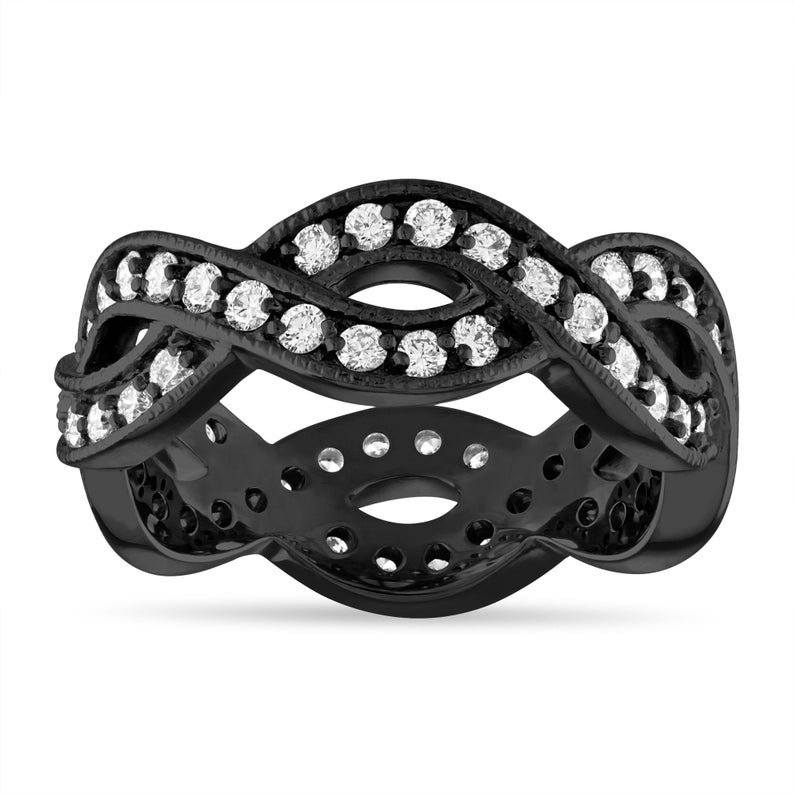 black gold wedding band