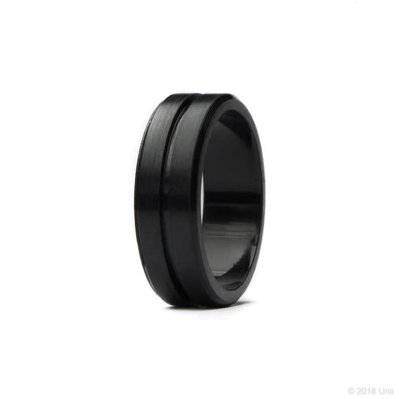 black silicone wedding ring