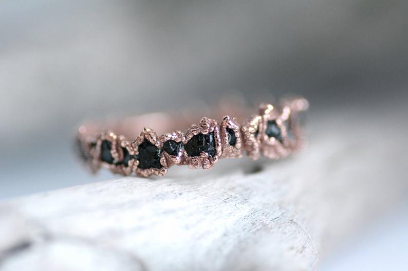 black tourmaline eternity band