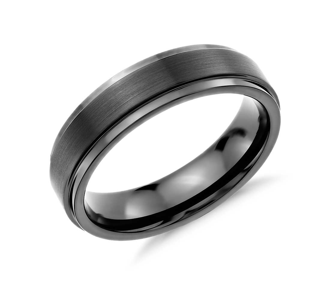 black tungsten ring