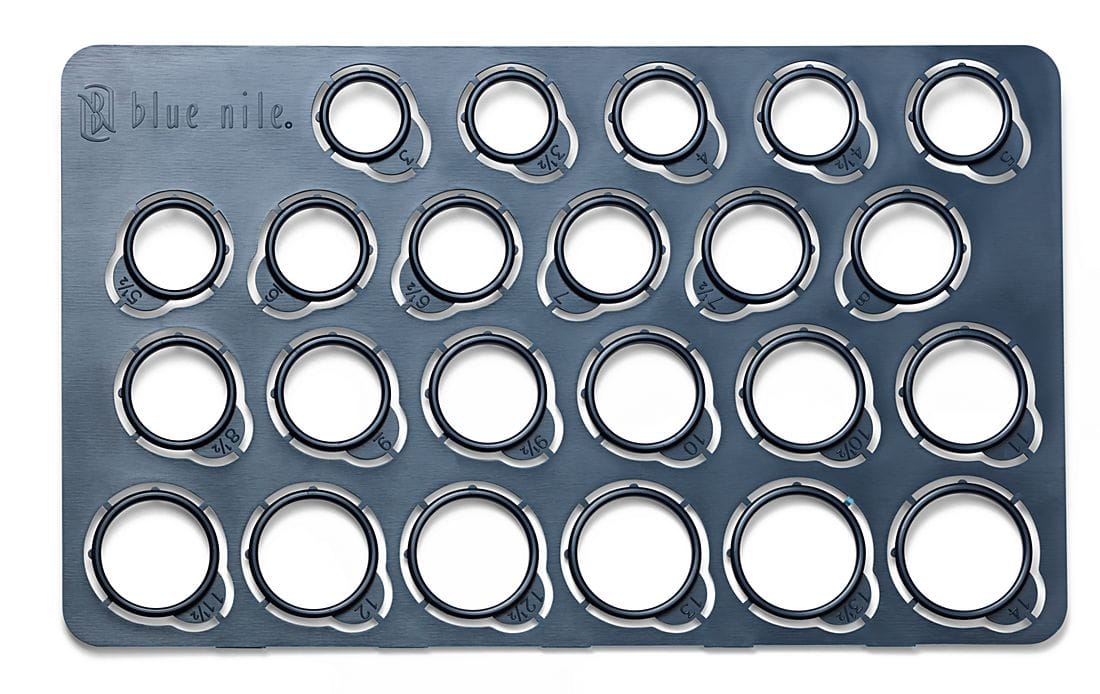 blue nile ring sizer in plastic