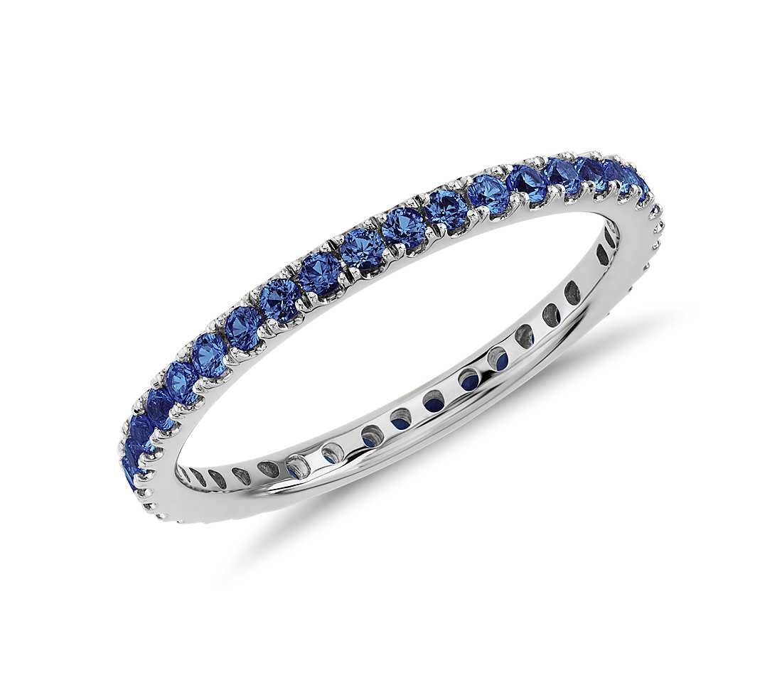 Blue sapphire eternity band
