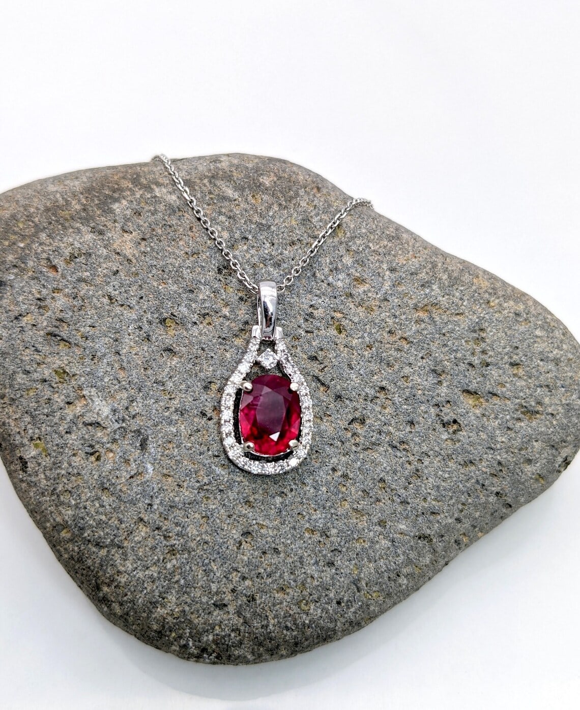Burmese Ruby Pendant in 14k Solid Gold