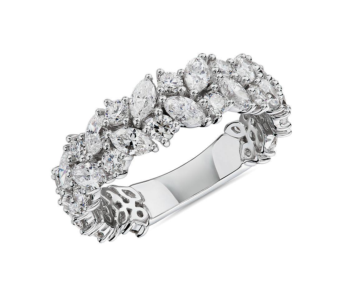 cluster wedding band