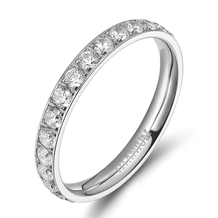 cubic zirconia eternity band