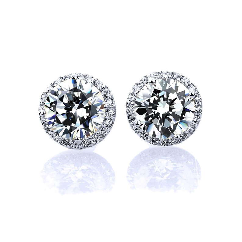 Cubic Zirconia (CZ) stud earrings