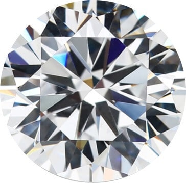 Round cut cubic zirconia