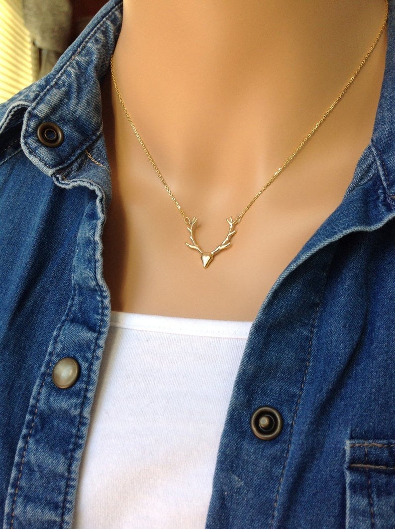 Deer antler symbols of hope pendant