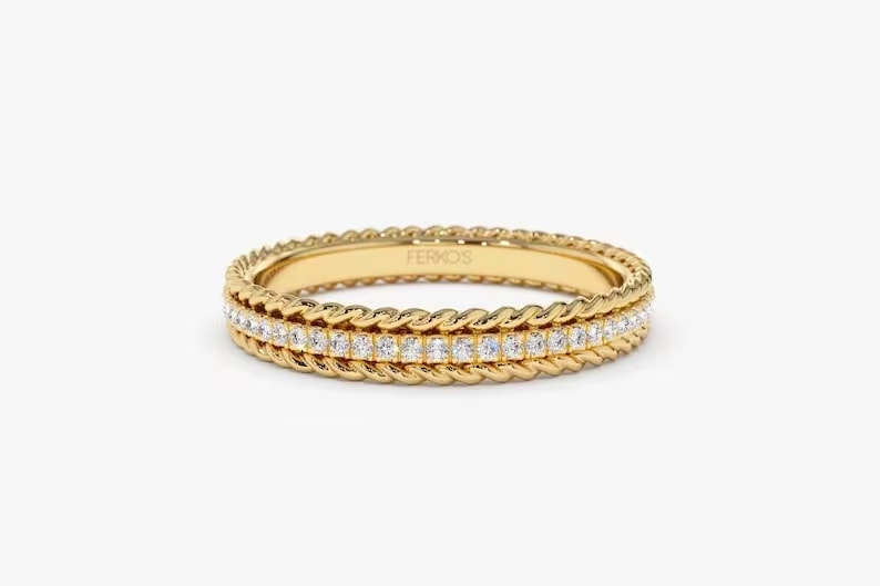 Diamond rope ring