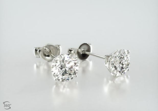 Diamond stud earrings