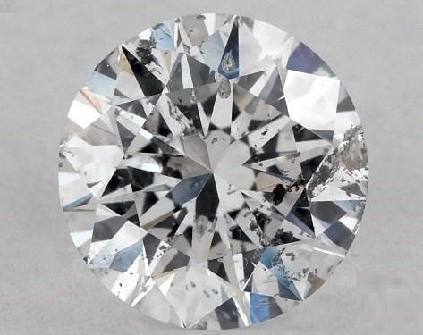 Round shape diamond with low clarity