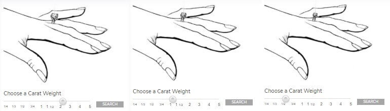 Different carats for engagement ring