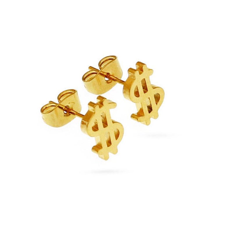 Dollar sign studs