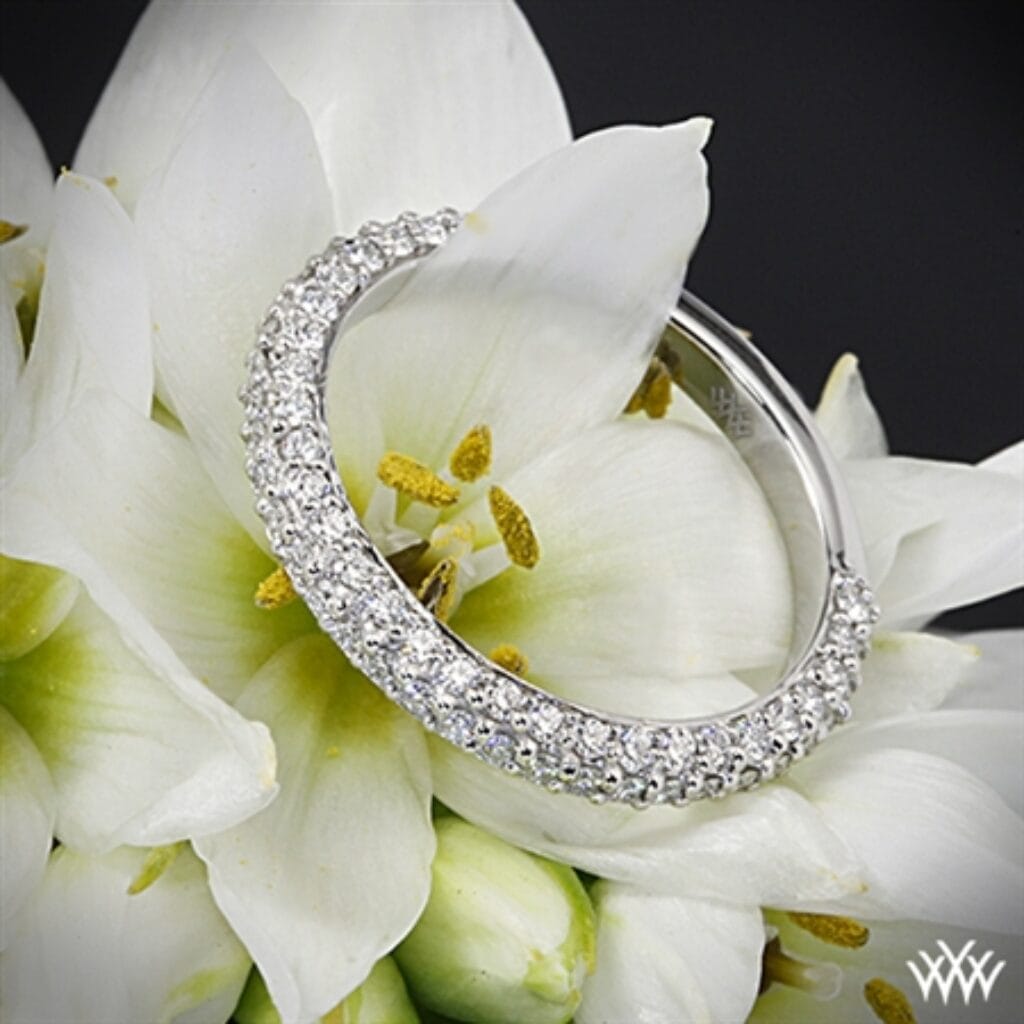 double pave wedding ring