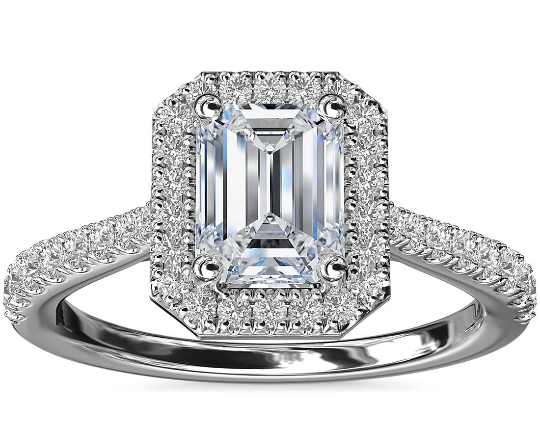 Emerald Cut Diamond Engagement Ring