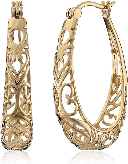 Filigree hoop earrings