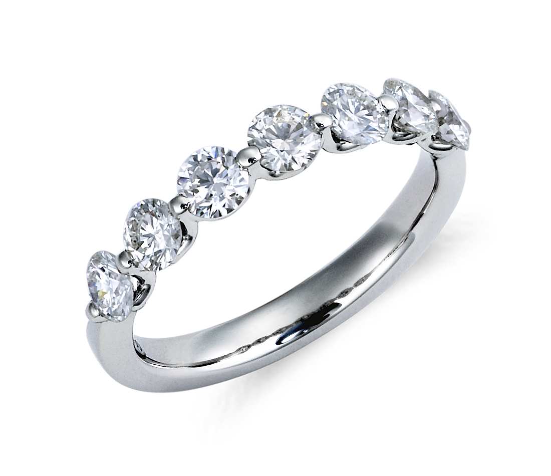 Floating Diamond Engagement Ring