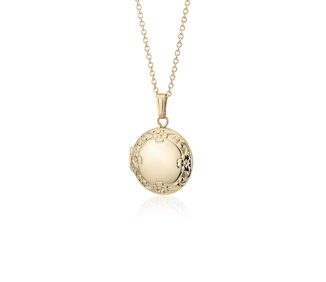 floral locket necklace