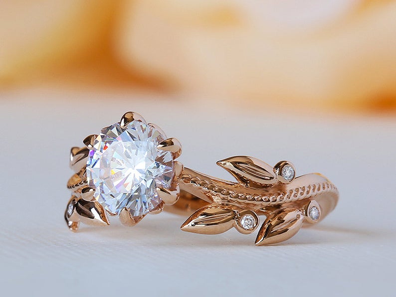 Floral motif Edwardian ring