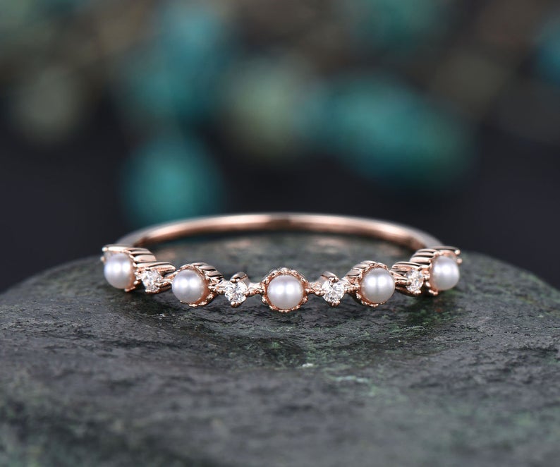 Fresh water pearl ring