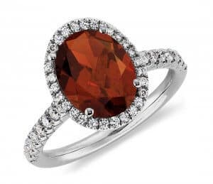 Garnet engagement ring