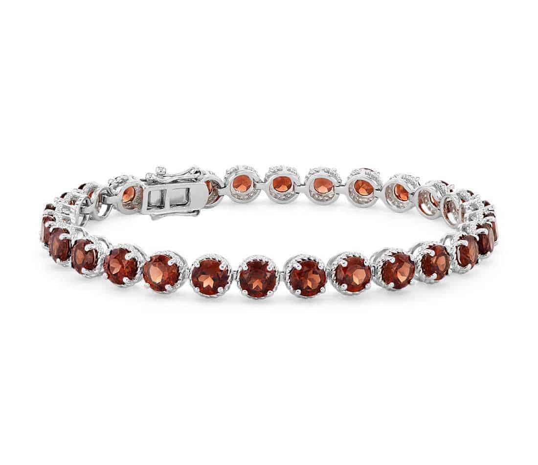 garnet tennis bracelet