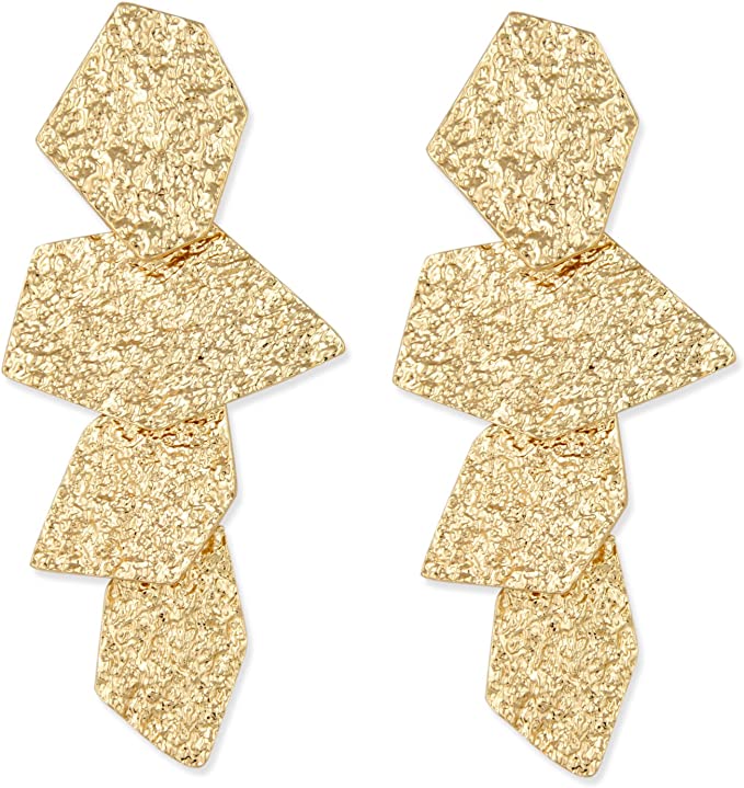 Geometric boho drop earrings