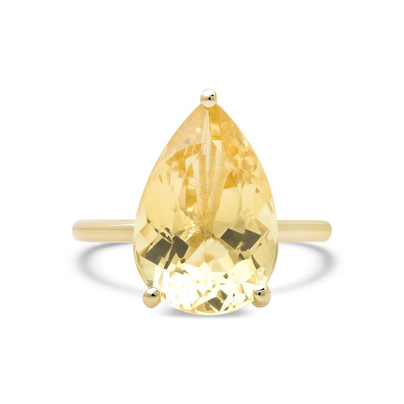 Golden beryl ring